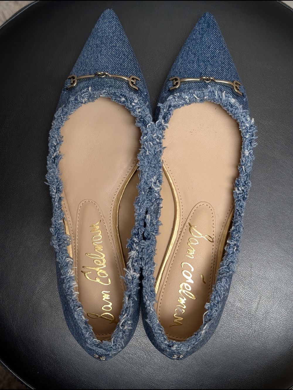 Sam Edelman Denim Pointed-Toe Flat NWOT - Picture 5 of 9